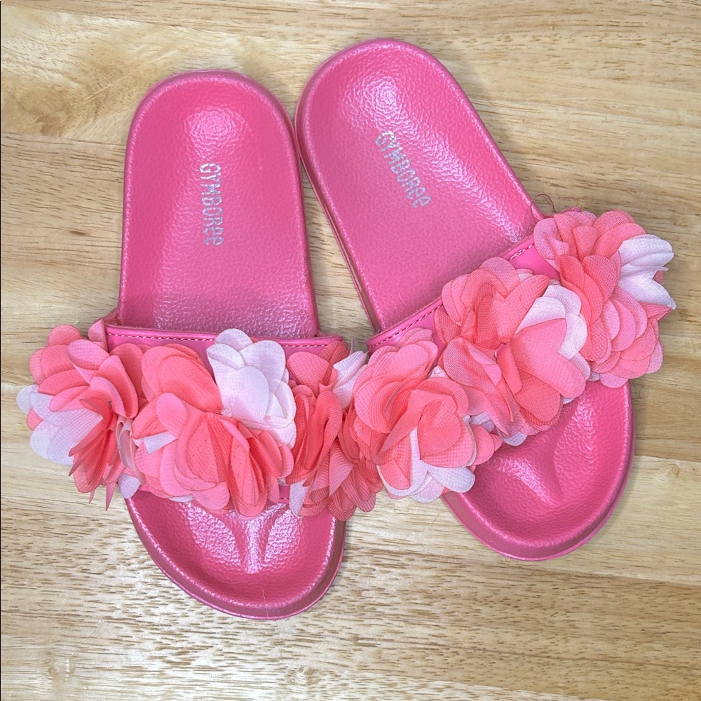 Gymboree Pink Floral Kids Slippers